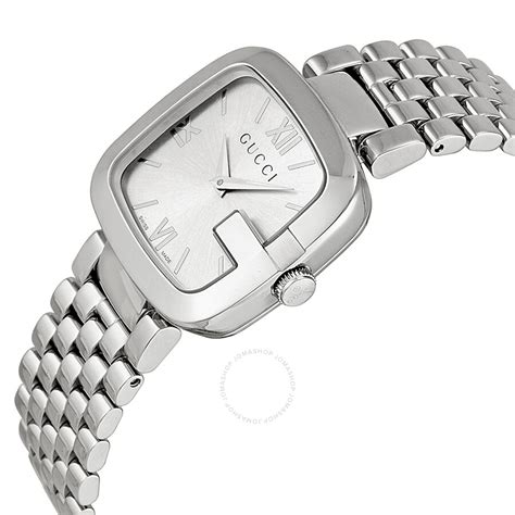 gucci silver analog watch|stainless steel gucci ladies watches.